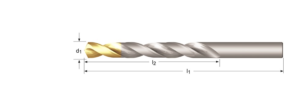 DORMER METAALBOOR  A002  12.50mm TIN-TIP COATING