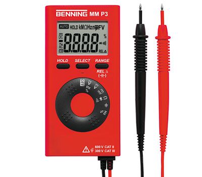 BENNING MULTIMETER DIGITAAL MM P3 ZAKFORMAAT IN ETUI