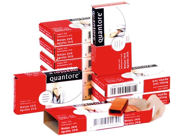 QUANTORE NIETJES STANDAARD 24/6 pak a 1000 stuks