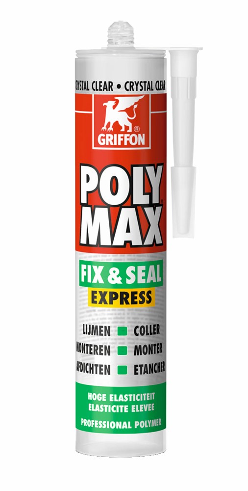 GRIFFON POLYMAX FIX&SEAL EXPRESS CRYSTAL CLEAR koker