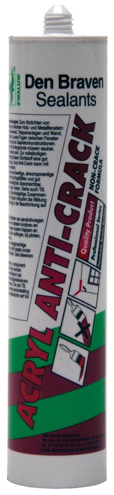 ZWALUW ACRYL ANTI-CRACK WIT acrylaatkit koker 310 ml