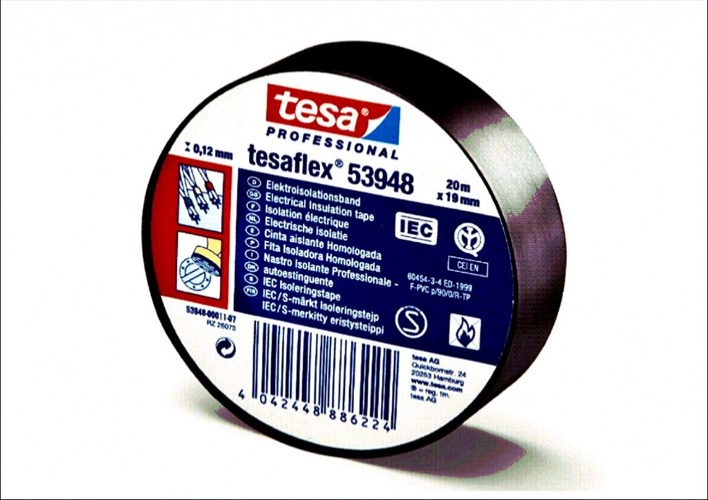 TESA 53988 ISOLATIETAPE ZWART 50 MM X 25 MTR.