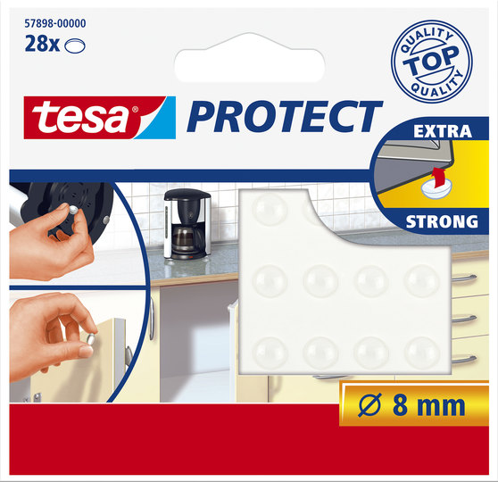 TESA 57898 STOOTBUFFER TRANSPARANT DRUPPELVORMIG 8mm