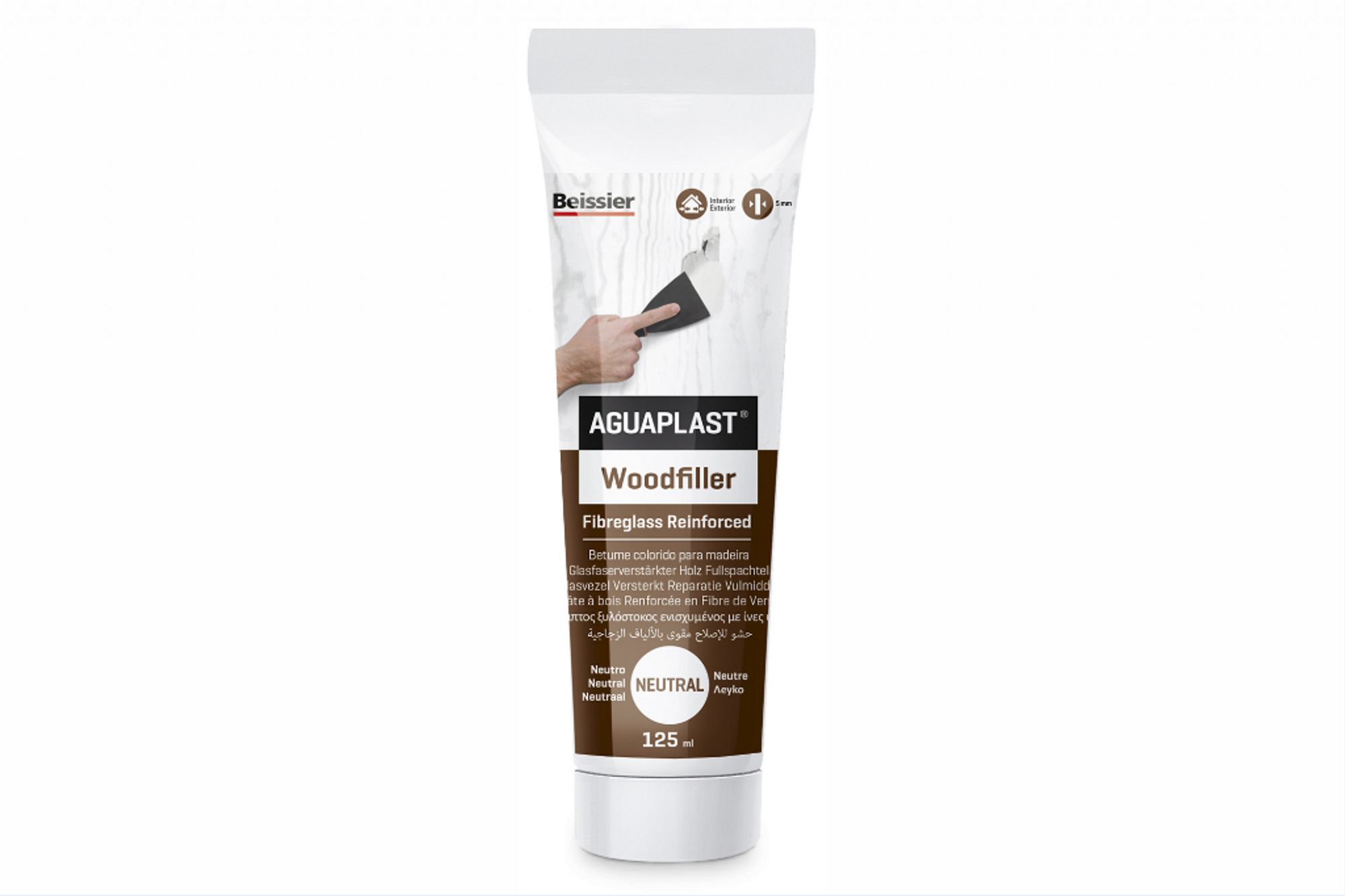 AGUAPLAST WOODFILLER WIT tube a 125 ml
