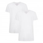 BAMBOO BASICS VELO-001 T-SHIRT V-HALS 2-PACK WIT XL