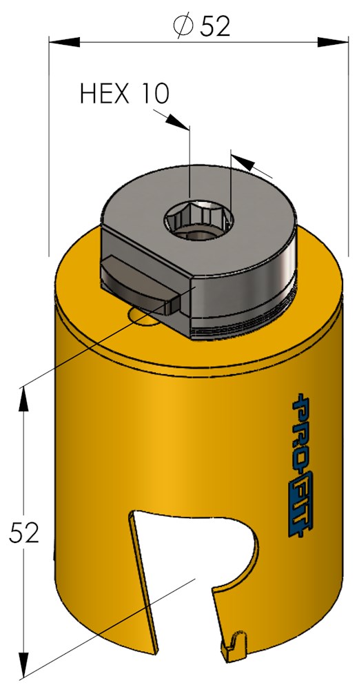 IJzerhuis - Profit multi purpose gatzaag met adapter 52mm