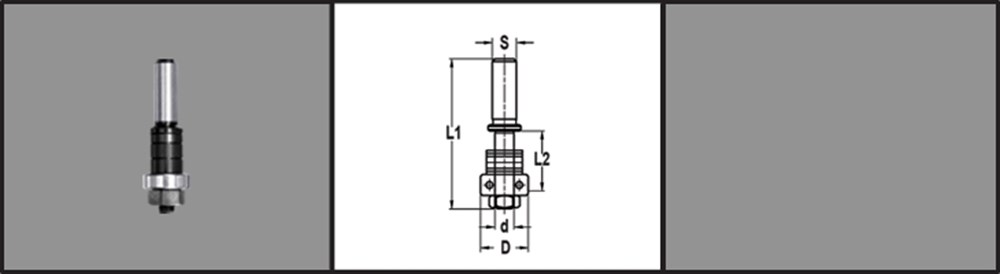 SPINDEL OPNAME 6.35MM + LAGER 15.9 D-1  24443-0-0800