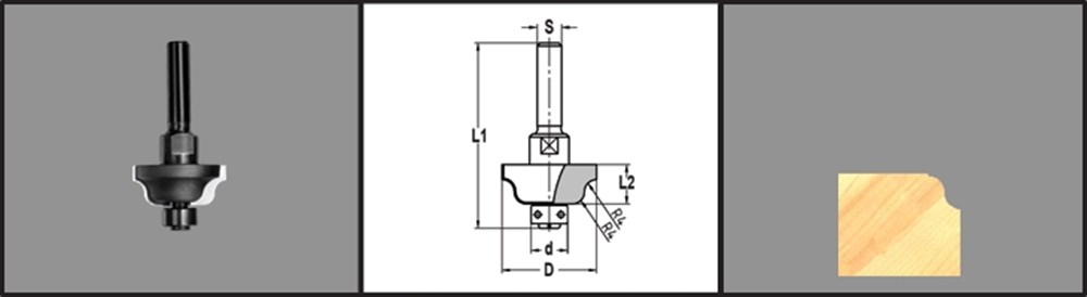 HM LIJSTFREES R=4 + lager 12mm C20 24643-5-31040