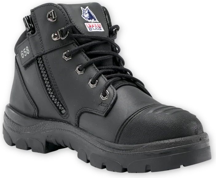 STEEL BLUE WERKSCHOEN S3 PARKES ZIP ZWART MAAT 41