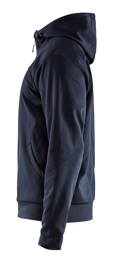 Bl�kl�der/Hoodie met rits/3363/Donker marineblauw/Zwart/L