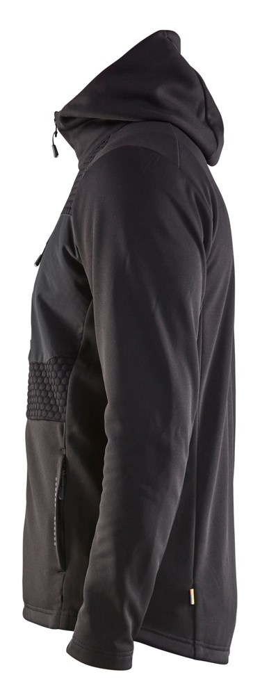 Bl�kl�der/Hoodie met hele rits/3540/Zwart/XL
