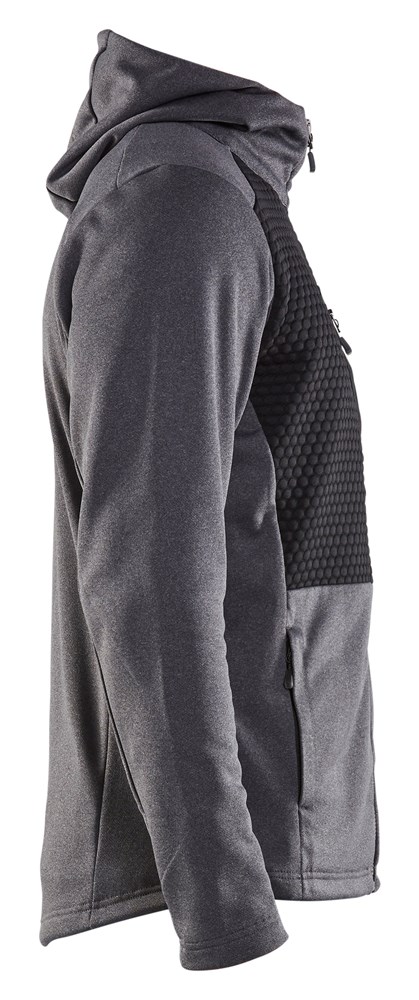 Bl�kl�der/Hoodie met hele rits/3540/Zwart M�lee/L