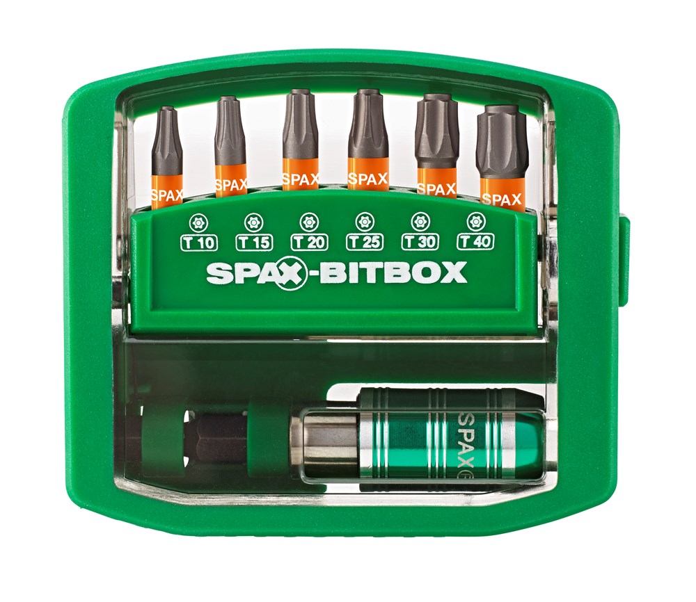 SPAX BITCHECK BITSET TORX 7 delig in houder