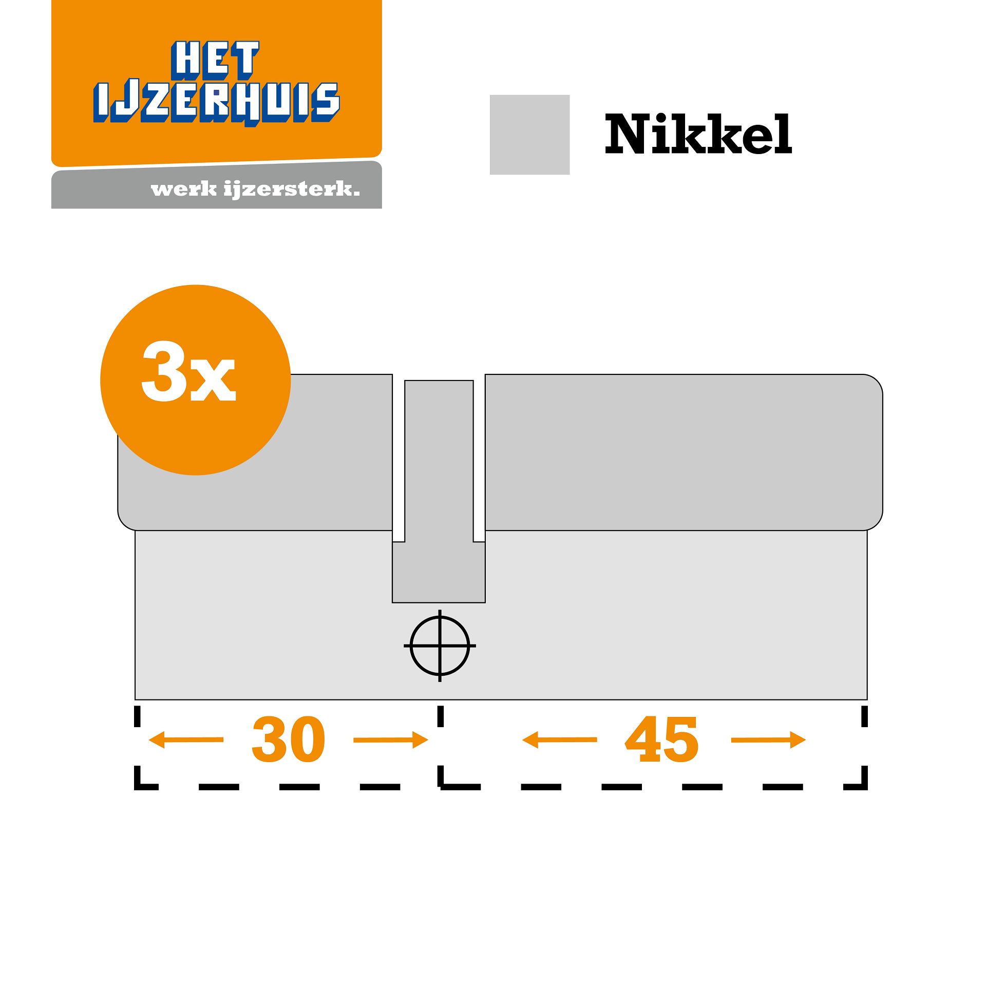 IVANA NECOLOC 7200 SKG2 CILINDER set a 3 st 30-45