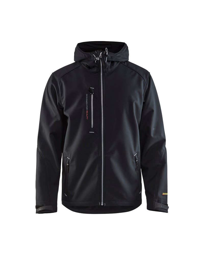 BLAKLADER SOFTSHELL JACK ZWART/ZILVER MAAT XXL