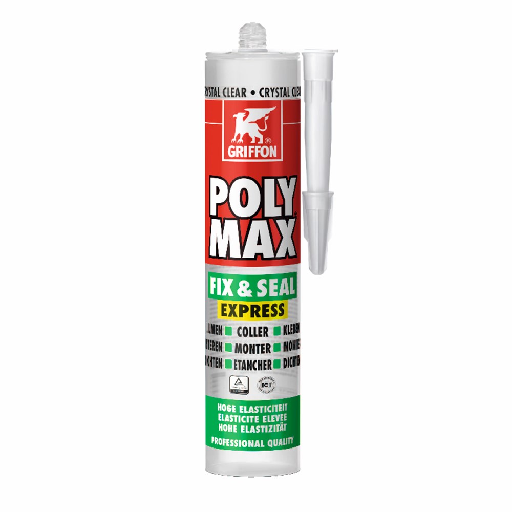 GRIFFON POLYMAX FIX&SEAL EXPRESS CRYSTAL CLEAR koker