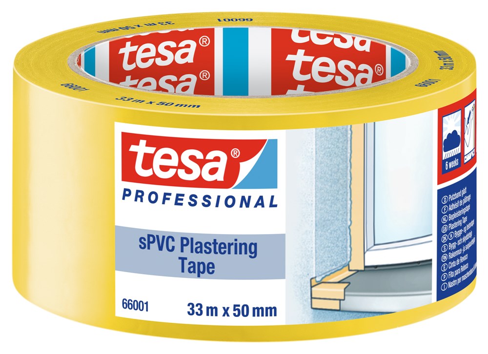 TESA 04172 BEKISTINGSTAPE GEEL 50mm x 33 meter