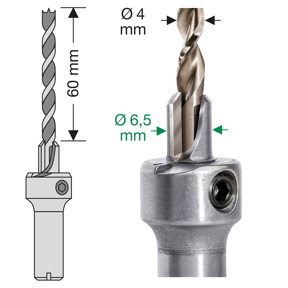 SPAX verzinkboor step drill 4 mm, 1 stuk - 5000009186049