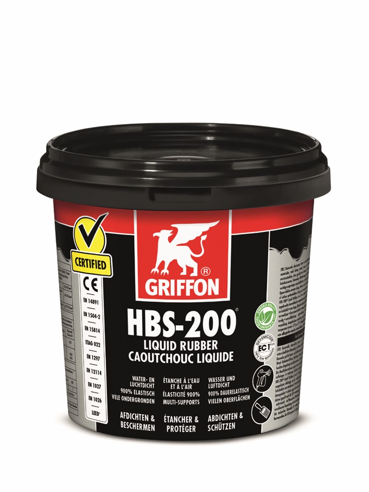 Griffon HBS-200 Liquid Rubber Emmer 5 L NL/FR/EN/DE/ES/PT/IT