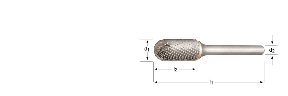  12.70 mm x 6.0 mm HM Siftfrees met DC vertanding, vorm C cilindrisch
