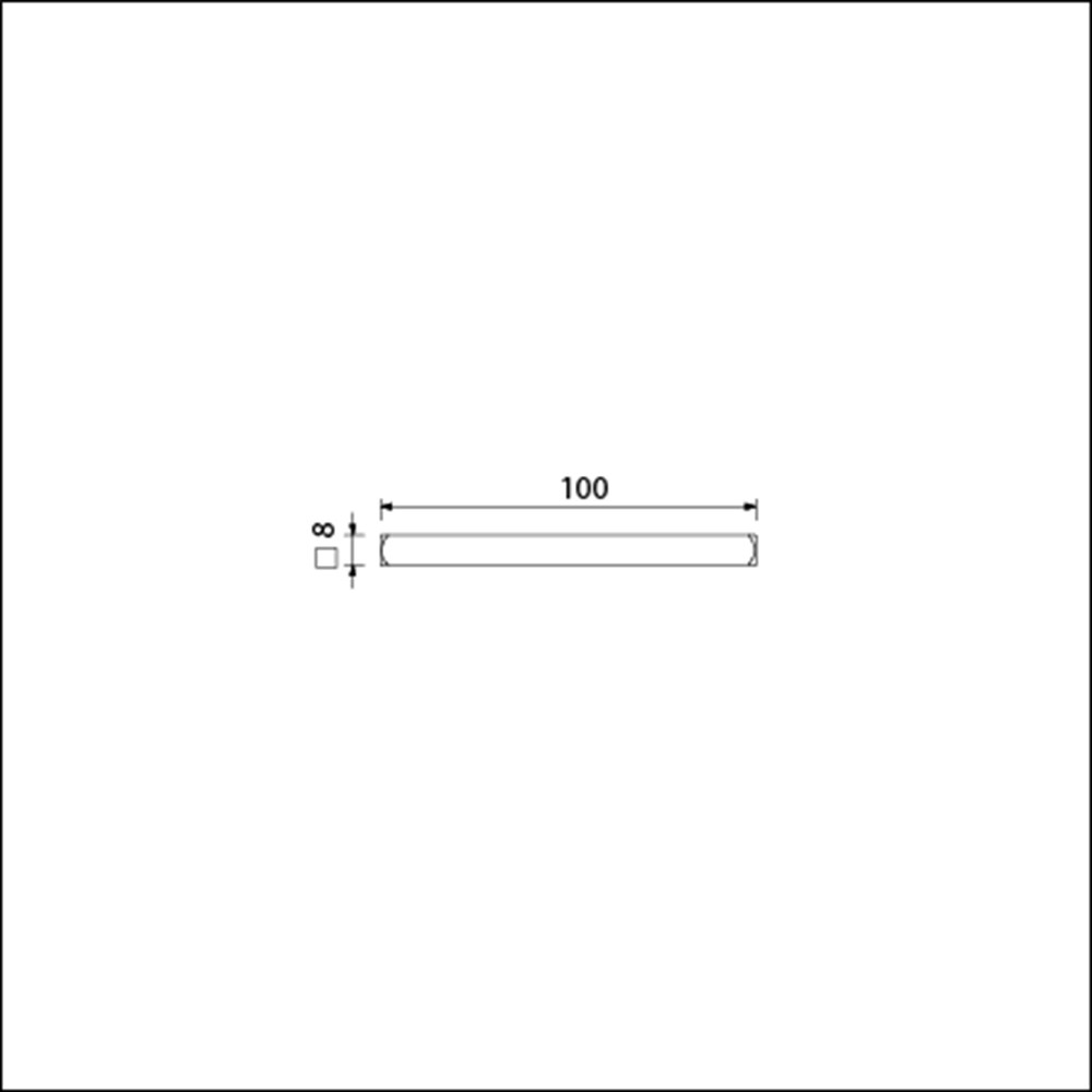 AMI VIERKANTSTIFT 8X100 MM. (T.B.V. RINGKRUK)