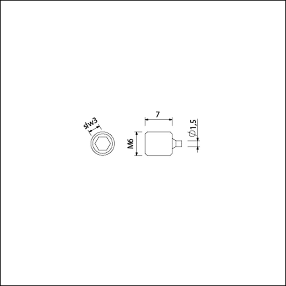 AMI PUNTSCHROEF INBUS M6x10mm per stuk invoeren