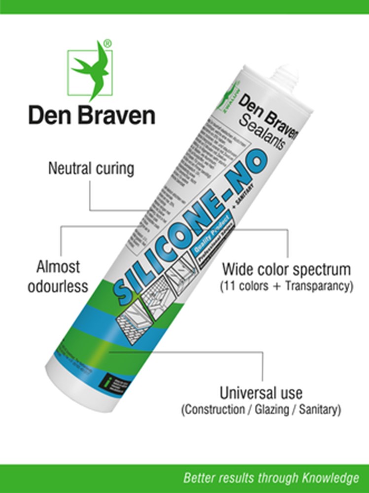 Zwaluw Silicone-NO + Sanitary 310 ml Aluminium
