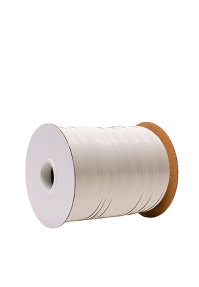 PE-GLASBAND EENZIJDIG KLEVEND WIT 9x4mm rol 100 mtr.