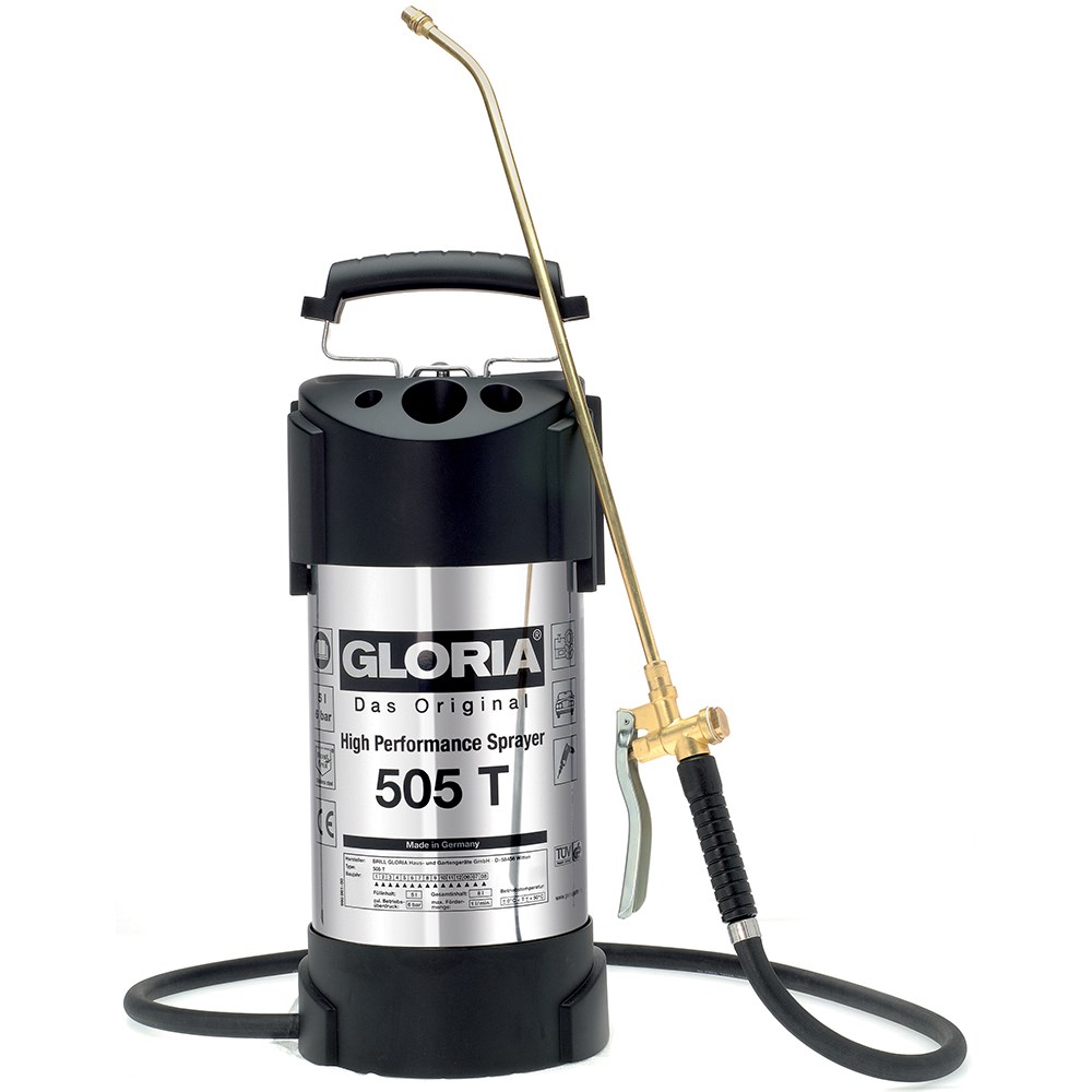 GLORIA HOGEDRUKSPUIT RVS 505T 5 Liter