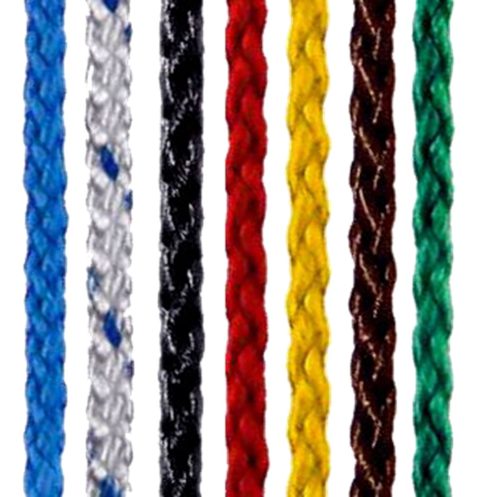 Multilonkoord 6 mm 60 m rood + blauwe draad haspel