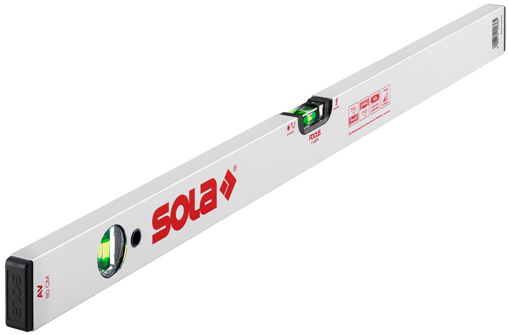 SOLA WATERPAS  30cm ALUMINIUM 2 libellen NOVA AV30